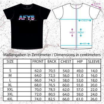size chart relaxed shirt retro 2.0